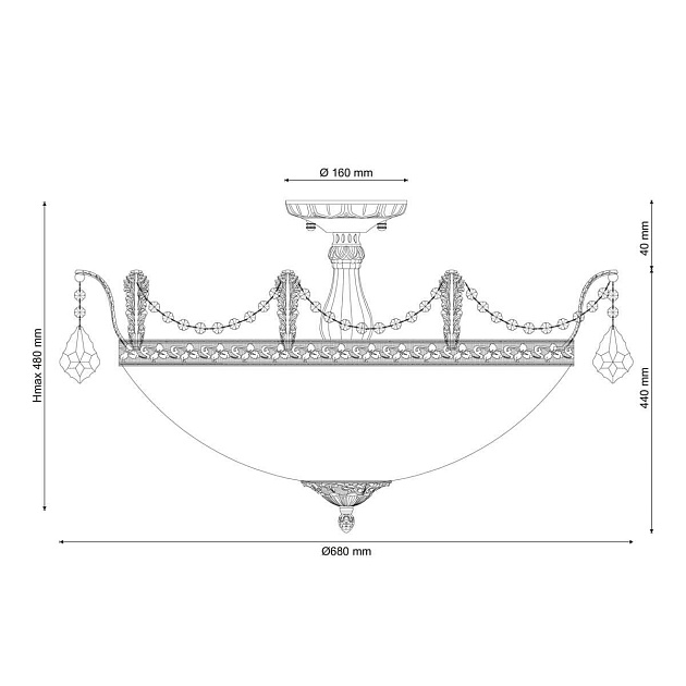 Потолочный светильник Lucia Tucci Barletta 182.10 D720 Cream White Фото № 2