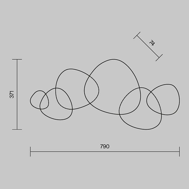 Настенный светодиодный светильник Maytoni Jack-stone MOD314WL-L13N3K Фото № 2