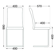 Кухонный стул AksHome Oxford тёмно-серый, ткань 76080 1