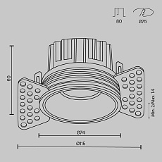 Встраиваемый светильник Maytoni Technical Downlight Round DL058-12W2.7K-TRS-B 4
