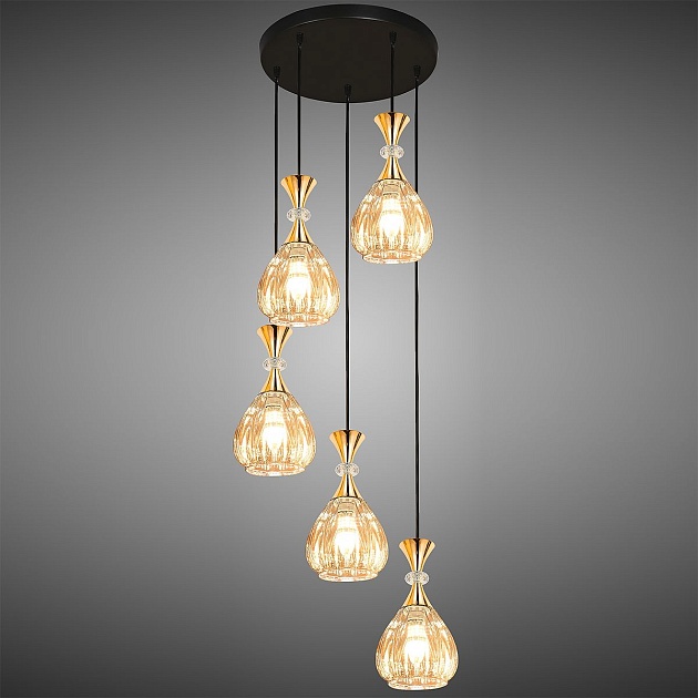 Подвесная люстра Reluce 09015-0.9-05 Amber Фото № 3