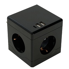 Разветвитель сетевой Stekker 3гн с/з 2хUSB A+Type C ADP16-33-21 49658 1