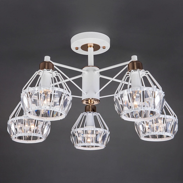 Потолочная люстра Eurosvet 70075/5 белый изображение 3 Потолочная люстра Eurosvet 70075/5 белый Фото № 3