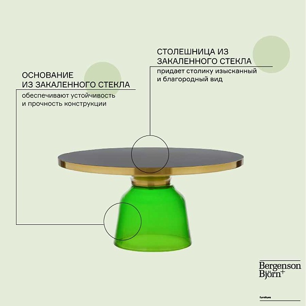 Кофейный стол Bergenson Bjorn Odd MZTBL_CGLSGRN_75 изображение 2 Кофейный стол Bergenson Bjorn Odd MZTBL_CGLSGRN_75 Фото № 2