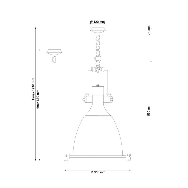 Подвесной светильник Lucia Tucci Industrial 092 изображение 2 Подвесной светильник Lucia Tucci Industrial 092 Фото № 2