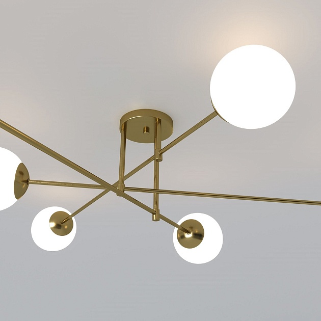 Потолочная люстра Eurosvet Netz 30181/6 латунь Фото № 3