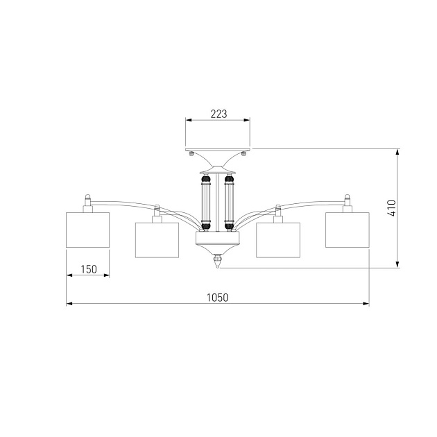 Подвесная люстра Eurosvet 60080/12 сатин-никель изображение 2 Подвесная люстра Eurosvet 60080/12 сатин-никель Фото № 2