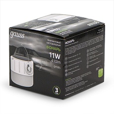 Кемпинговый светодиодный фонарь Gauss аккумуляторный 100х86 410 лм GF005 2