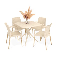 Обеденная группа Sheffilton SHT-DS201 бежевый/светлый орех 7323788801