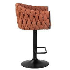 Стул барный DOBRIN LEON (оранжевая ткань (LAR 275-27)) 9690-LM LEON 3