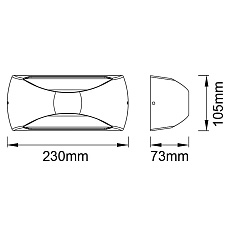 Уличный настенный светодиодный светильник Mantra Butan 8902 1