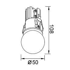 Встраиваемый светодиодный светильник Mantra Bead 8893 1