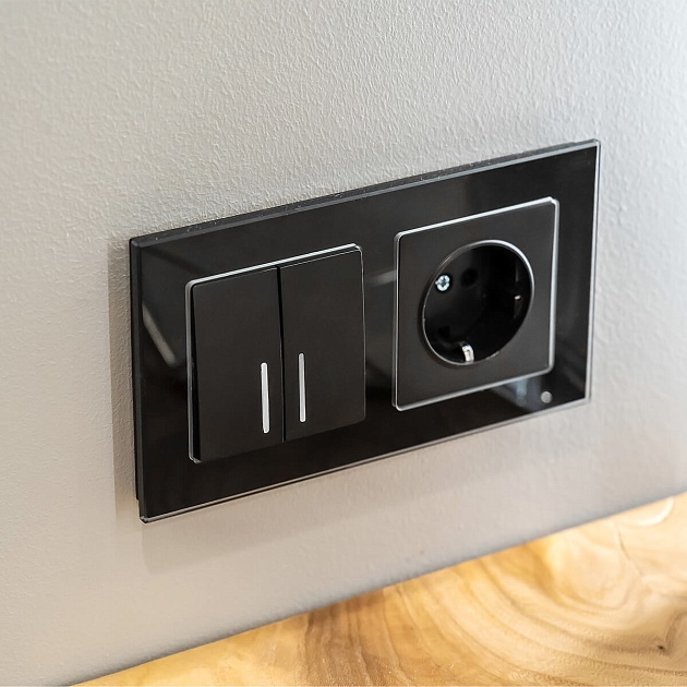 Розетка с заземлением Werkel черный матовый W1171008 4690389156878 изображение 3 Розетка с заземлением Werkel черный матовый W1171008 4690389156878 Фото № 3