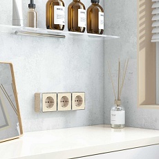 Розетка с заземлением Werkel Gallant шампань рифленый W5071010 4690389164491 1