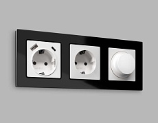 Комплект механизма светорегулятора универсального AMBRELLA VOLT ALFA Белый глянец 25-600W/LED 5-300W QUANT (AP1055, VM136) MA105510 2