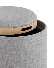 Пуф с ящиком Stool Group Хюгге S рогожка серая 19B260LS Y13-8 2