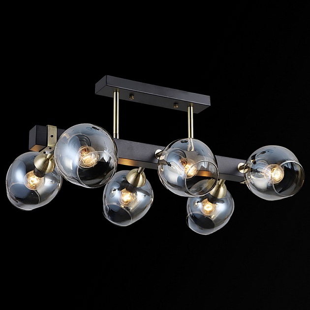 Потолочная люстра Illumico IL9736-6CSQ-79 BK AB изображение 1 Потолочная люстра Illumico IL9736-6CSQ-79 BK AB Фото № 1