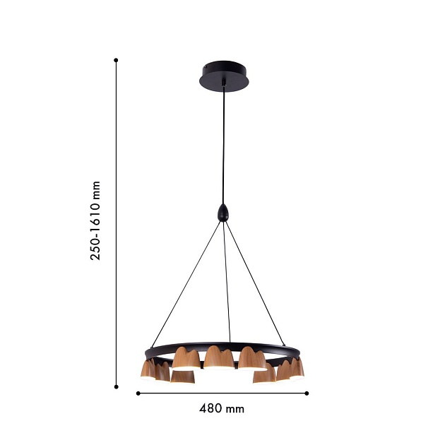 Подвесная светодиодная люстра Favourite Interline 4266-9P изображение 2 Подвесная светодиодная люстра Favourite Interline 4266-9P Фото № 2
