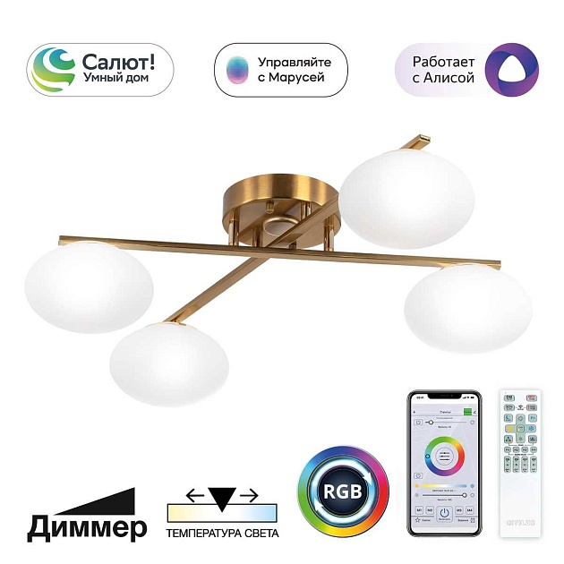 Потолочная светодиодная люстра Citilux Atman Smart CL226A143 Фото № 1