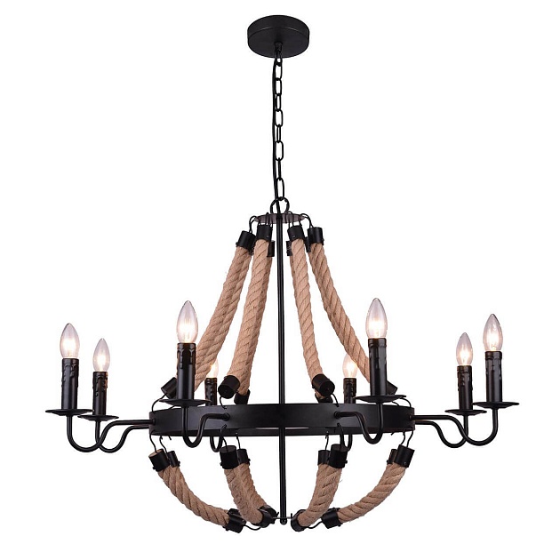 Подвесная люстра Arte Lamp Marsiglia A8956LM-8BK Фото № 1