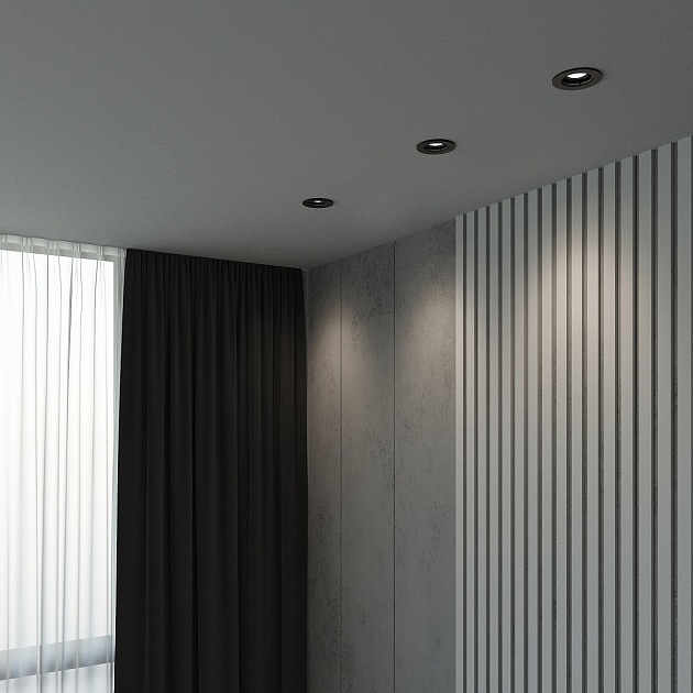 Встраиваемый светильник Elektrostandard Asimo 25009/01 черный a064265 Фото № 3