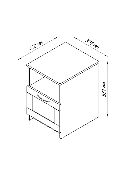 Прикроватная тумба Шведский Стандарт Сириус 2.02.03.010.3 Фото № 4