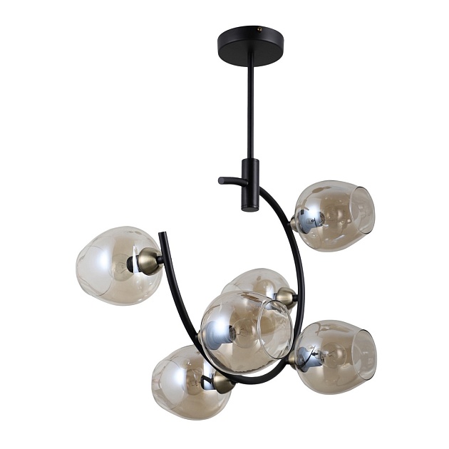 Подвесная люстра Gerhort G71163/6BK+AB AMB Фото № 1