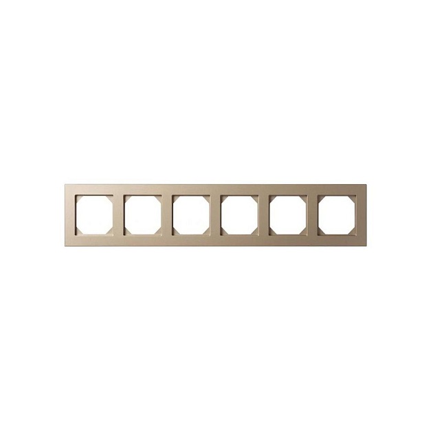 Рамка 6-постовая Liregus Epsilon шампань 28-3231 Фото № 1