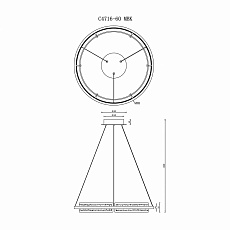Подвесной светильник iLedex Meridian C4716-60 MBK 1
