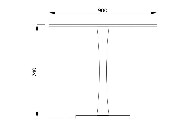 Кухонный стол AksHome Alma черный, мдф 52970 Фото № 2