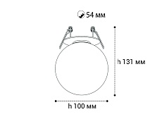 Встраиваемый светодиодный светильник Italline IT08-8026 black 3000K 1