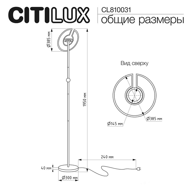 Торшер Citilux Loong CL810031 изображение 10 Торшер Citilux Loong CL810031 Фото № 10