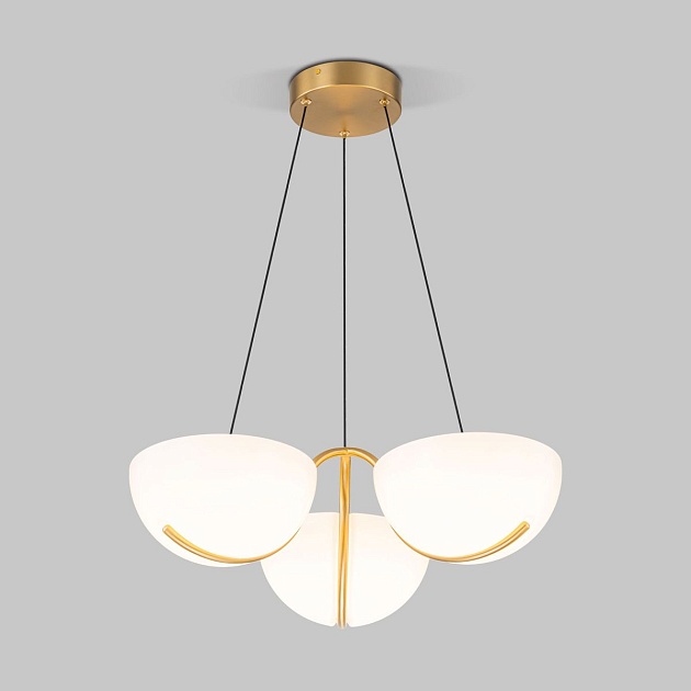 Подвесная светодиодная люстра Eurosvet Emisfero 50083/3 LED золото изображение 1 Подвесная светодиодная люстра Eurosvet Emisfero 50083/3 LED золото Фото № 1
