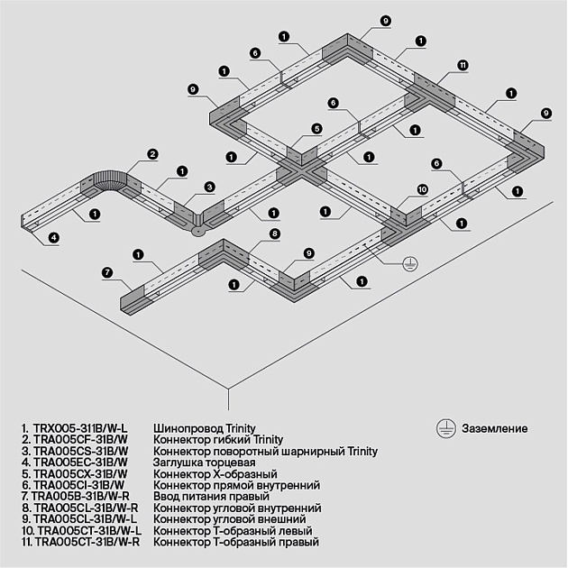 Шинопровод трехфазный Maytoni Technical Busbur Trunking TRX005-311B Фото № 4