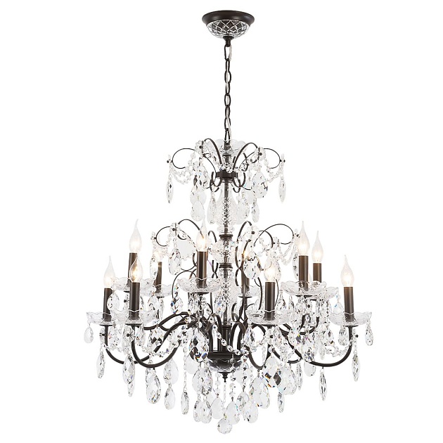 Подвесная люстра Crystal Lux Odelis SP12 Brown Фото № 3