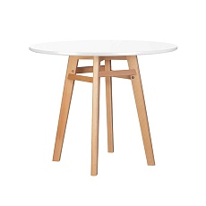 Стол обеденный DOBRIN ALBERT'90 (белая столешница, основание светлый бук) 59TD-LMZL ALBERT'90