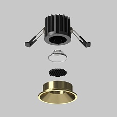 Встраиваемый светодиодный светильник Maytoni Round DL058-7W4K-BS 1