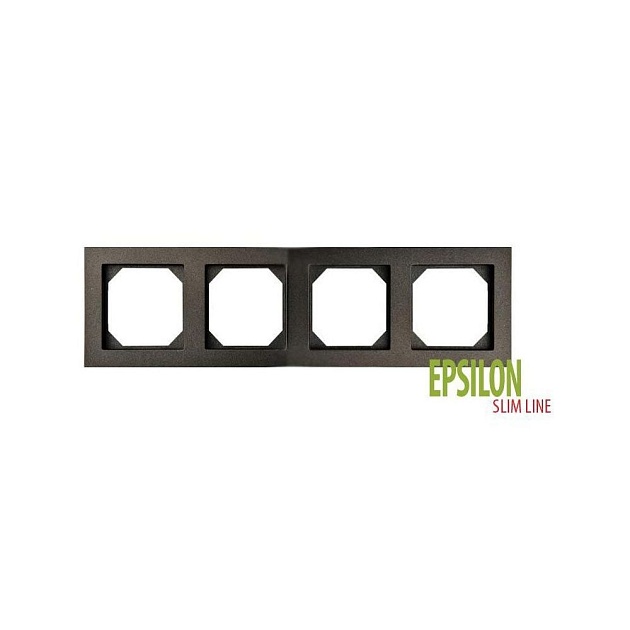 Рамка 4-постовая Liregus Epsilon антрацит 28-1204 Фото № 1