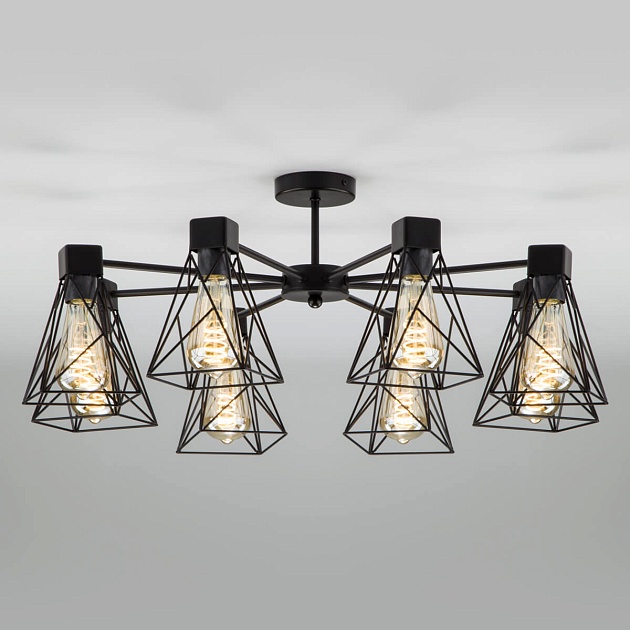 Потолочная люстра Eurosvet 70107/8 черный Фото № 1