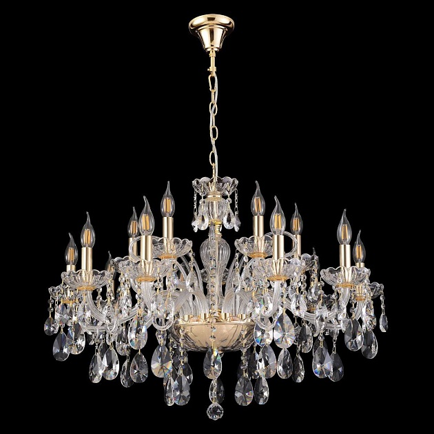 Подвесная люстра Crystal Lux MONICA SP10+5 GOLD Фото № 7