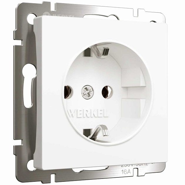 Розетка с заземлением Werkel белый матовый W1171061 4690389184703 Фото № 3