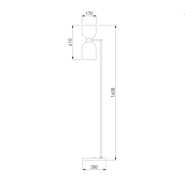 Торшер Eurosvet Tandem 01085/2 никель изображение 2 Торшер Eurosvet Tandem 01085/2 никель Фото № 2