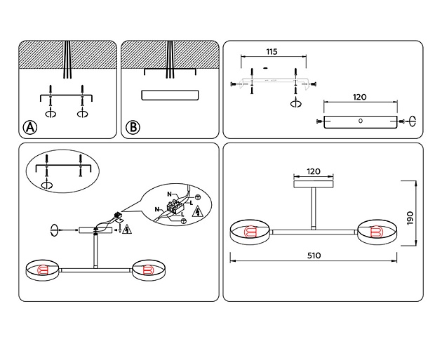 Потолочный светильник Ambrella light Traditional Loft TR8225 изображение 7 Потолочный светильник Ambrella light Traditional Loft TR8225 Фото № 7