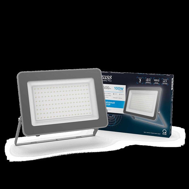 Прожектор светодиодный Gauss Qplus 100W 6500К 690511100 изображение 5 Прожектор светодиодный Gauss Qplus 100W 6500К 690511100 Фото № 5