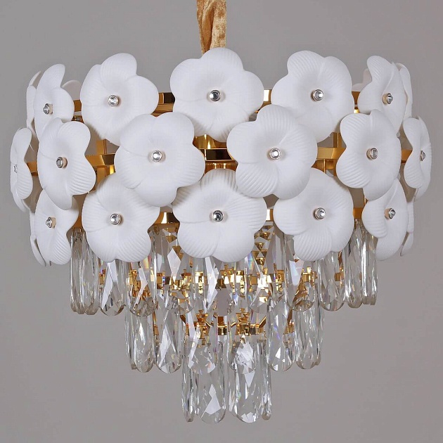 Подвесная люстра Illumico IL8139-5РLY-39 GD WT изображение 4 Подвесная люстра Illumico IL8139-5РLY-39 GD WT Фото № 4