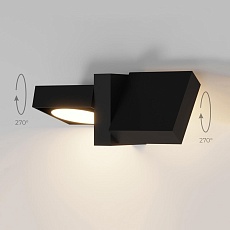 Уличный настенный светильник Elektrostandard Twin 3000K черный (35170/D) a072075 2