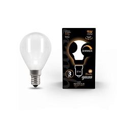 Лампа светодиодная филаментная Gauss E14 9W 3000К матовая 105201109 5