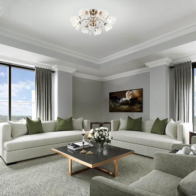 Потолочный светильник Eurosvet 30155/8 античная бронза изображение 5 Потолочный светильник Eurosvet 30155/8 античная бронза Фото № 5