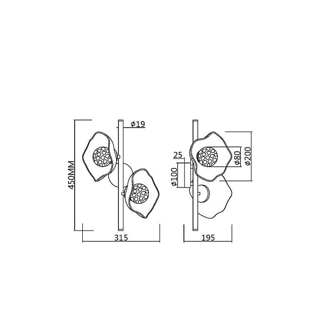 Бра Maytoni Miracle MOD207WL-02BS изображение 8 Бра Maytoni Miracle MOD207WL-02BS Фото № 8
