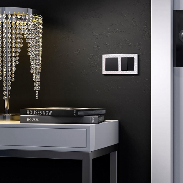 Перекрестный выключатель Werkel одноклавишный черный матовый W1113008 4690389156687 изображение 2 Перекрестный выключатель Werkel одноклавишный черный матовый W1113008 4690389156687 Фото № 2